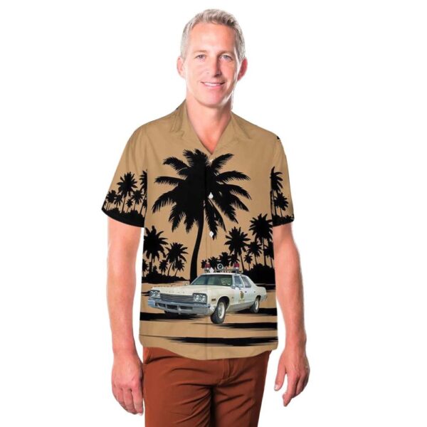Dodge Monaco 1974 Las Vegas Police Metropolitan Hawaiian Shirt Man Dodge Monaco 1974 Las Vegas Police Metropolitan Hawaiian Shirt Man
