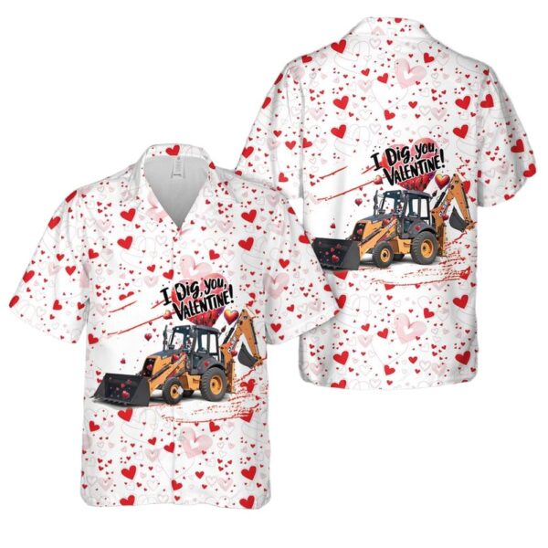 Kubota Excavator Valentine Hawaiian Shirt Outfit Kubota Excavator Valentine Hawaiian Shirt Outfit