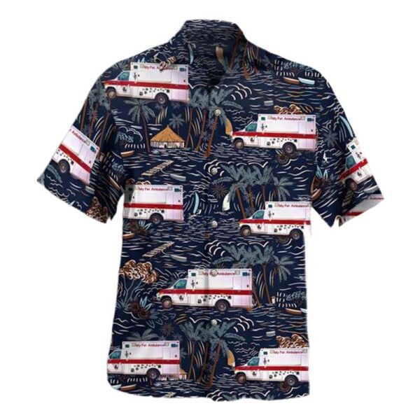 Southern California Animal Emergency Response &Transport LLC My Pet Ambulance Button Up Hawaiian Shirt Southern California Animal Emergency Response &Transport LLC My Pet Ambulance Button Up Hawaiian Shirt