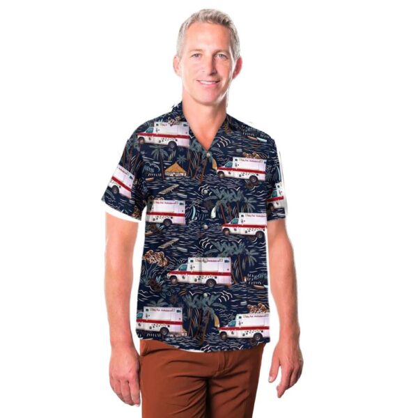 Southern California Animal Emergency Response &Transport LLC My Pet Ambulance Button Up Hawaiian Shirt Southern California Animal Emergency Response &Transport LLC My Pet Ambulance Button Up Hawaiian Shirt