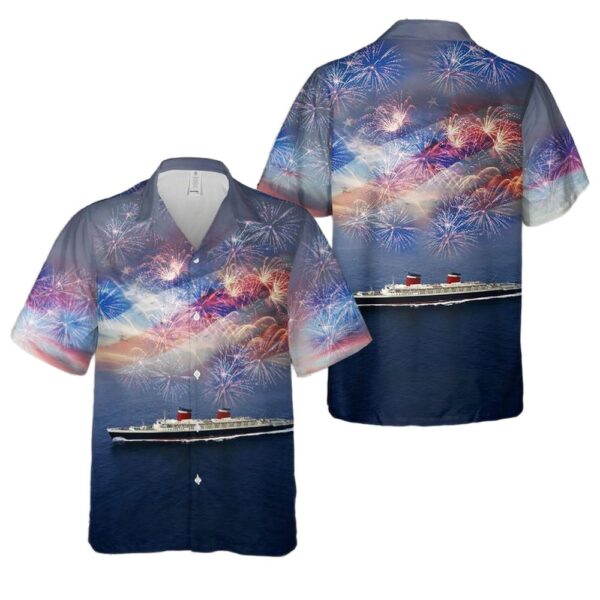 SS United States 4th of July Aloha Hawaiian Shirt SS United States 4th of July Aloha Hawaiian Shirt