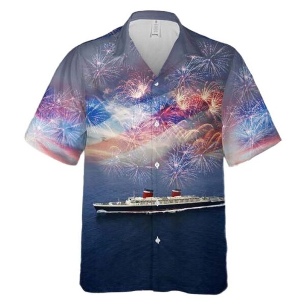 SS United States 4th of July Aloha Hawaiian Shirt SS United States 4th of July Aloha Hawaiian Shirt