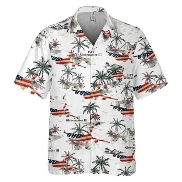 US Air Force Boeing C-17 Globemaster III Pocket Hawaiian Shirt For Men And Women US Air Force Boeing C-17 Globemaster III Pocket Hawaiian Shirt For Men And Women
