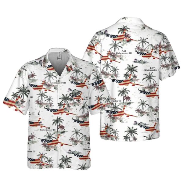 US Air Force Boeing C-17 Globemaster III Pocket Hawaiian Shirt For Men And Women US Air Force Boeing C-17 Globemaster III Pocket Hawaiian Shirt For Men And Women