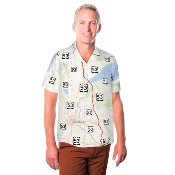 US Highway 53 (US 53) Cheap Hawaiian Shirt US Highway 53 (US 53) Cheap Hawaiian Shirt