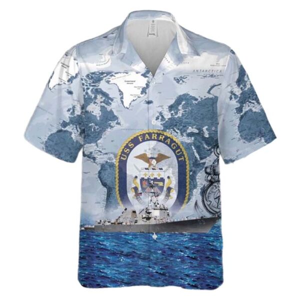 US Navy USS Farragut (DDG-99) Hawaiian Shirt For Men And Women US Navy USS Farragut (DDG-99) Hawaiian Shirt For Men And Women
