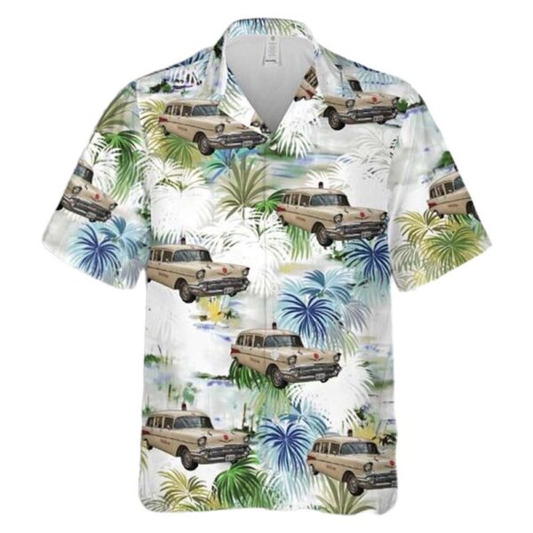 1957 Chevy Ambulance Station wagon Cheap Hawaiian Shirt 1957 Chevy Ambulance Station wagon Cheap Hawaiian Shirt