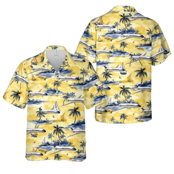 BRITISH CALEDONIAN AIRWAYS BAC ONE-ELEVEN 523FJ G-AXLL (1985) Hawaiian Shirt Cheap BRITISH CALEDONIAN AIRWAYS BAC ONE-ELEVEN 523FJ G-AXLL (1985) Hawaiian Shirt Cheap