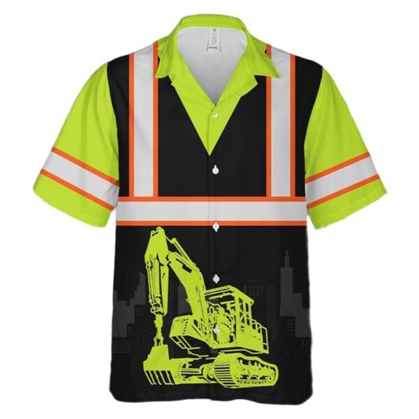 Excavator Hawaiian Shirt Cheap