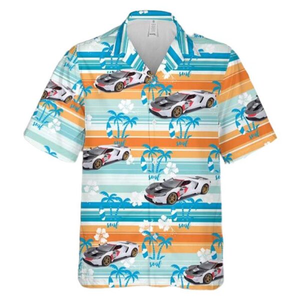 Ford GT 2021 Heritage Edition Button Up Hawaiian Shirt Ford GT 2021 Heritage Edition Button Up Hawaiian Shirt