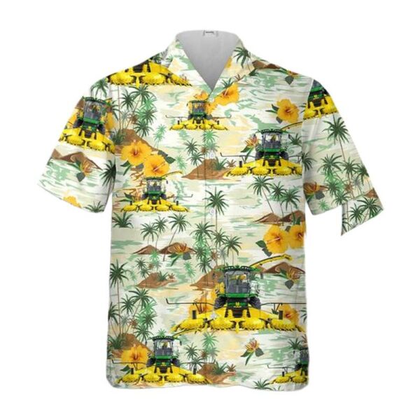John Deere 8300 Self-Propelled Forage Harvester Button Up Hawaiian Shirt John Deere 8300 Self-Propelled Forage Harvester Button Up Hawaiian Shirt