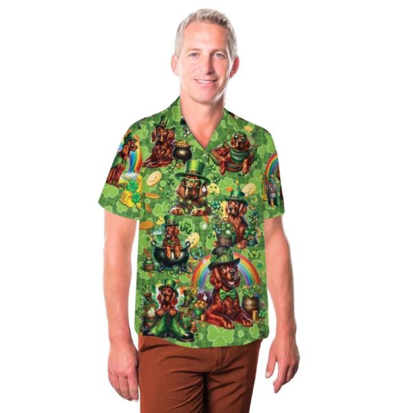 St Patricks Day Irish Setter Button Up Hawaiian Shirt St Patricks Day Irish Setter Button Up Hawaiian Shirt