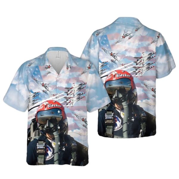 US Air Force Thunderbird #4 SLASHER Cheap Hawaiian Shirt US Air Force Thunderbird #4 SLASHER Cheap Hawaiian Shirt