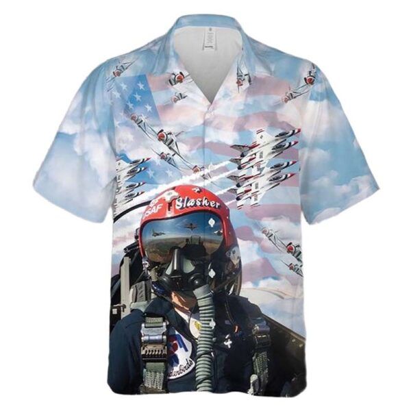 US Air Force Thunderbird #4 SLASHER Cheap Hawaiian Shirt US Air Force Thunderbird #4 SLASHER Cheap Hawaiian Shirt