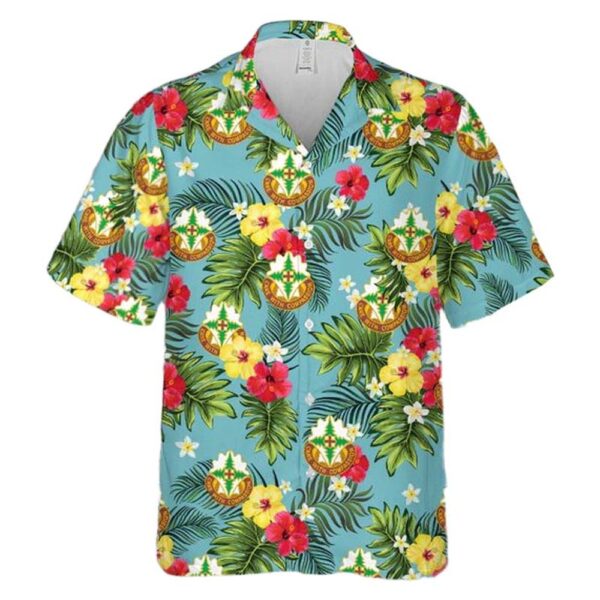 US Army Madigan Army Medical Center Button Up Hawaiian Shirt US Army Madigan Army Medical Center Button Up Hawaiian Shirt