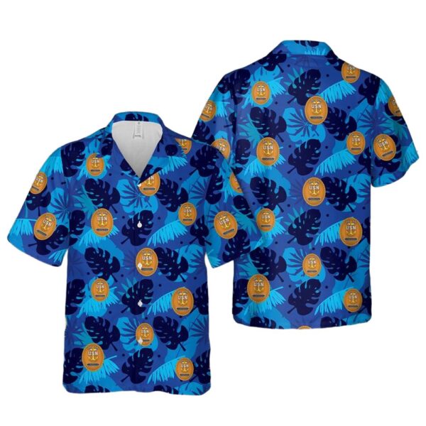US Navy Command Master Chief Petty Officer Button Up Hawaiian Shirt US Navy Command Master Chief Petty Officer Button Up Hawaiian Shirt