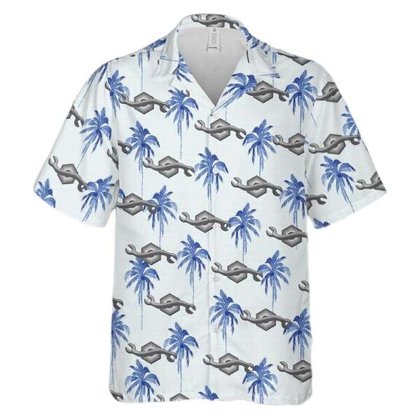 US Navy Seabee Construction Mechanic (CM) Rate Insignia Hawaiian Shirt For Men And Women US Navy Seabee Construction Mechanic (CM) Rate Insignia Hawaiian Shirt For Men And Women