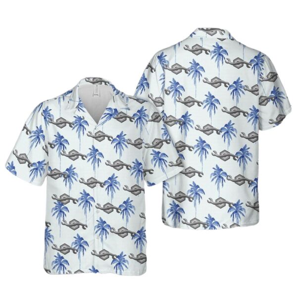US Navy Seabee Construction Mechanic (CM) Rate Insignia Hawaiian Shirt For Men And Women US Navy Seabee Construction Mechanic (CM) Rate Insignia Hawaiian Shirt For Men And Women