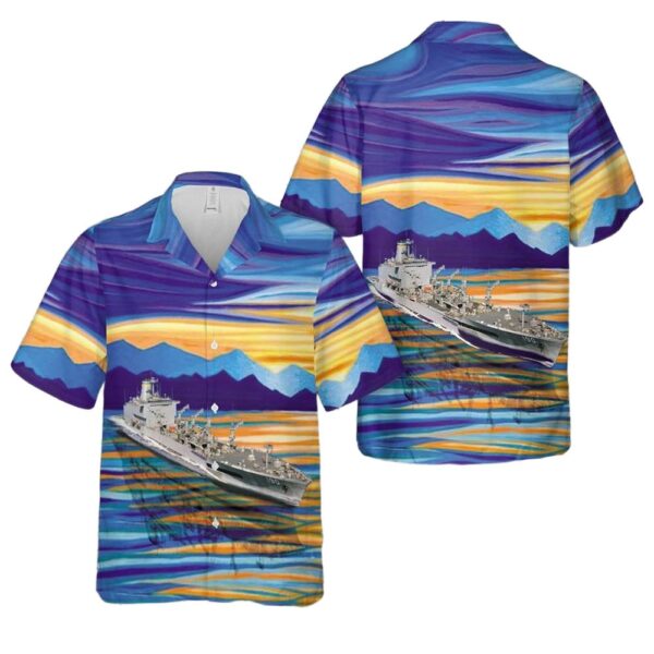 US Navy USNS Andrew J Higgins (T-AO-190) Button Up Hawaiian Shirt