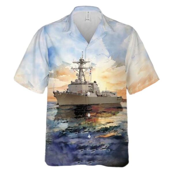 US Navy USS Forrest Sherman (DDG-98) Hawaiian Shirt Cheap