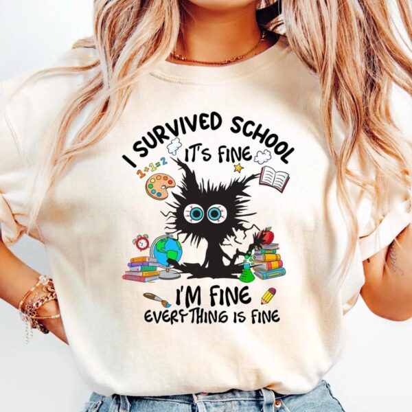 I Survived School Shirt Funny Teacher Gift End of Year Schools Out Tee I Survived School Shirt Funny Teacher Gift End of Year Schools Out Tee