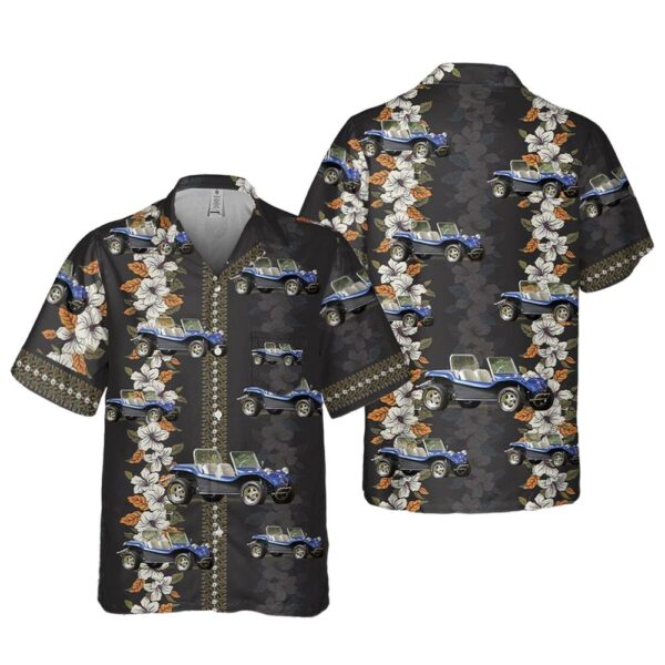 1968 Meyers Manx Dune Buggy Pocket Button Up Hawaiian Shirt