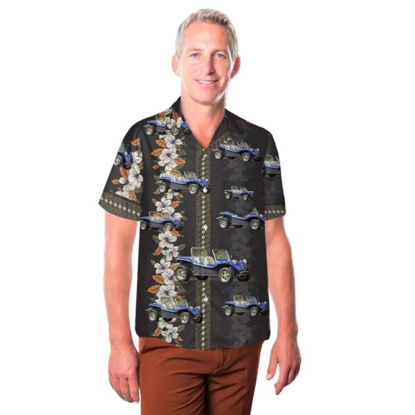 1968 Meyers Manx Dune Buggy Pocket Button Up Hawaiian Shirt