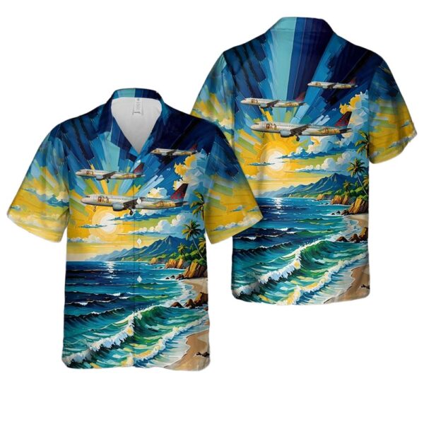 Brussels Airlines (Pieter Bruegel Livery) Airbus A320-200 Hawaiian Shirt For Men And Women