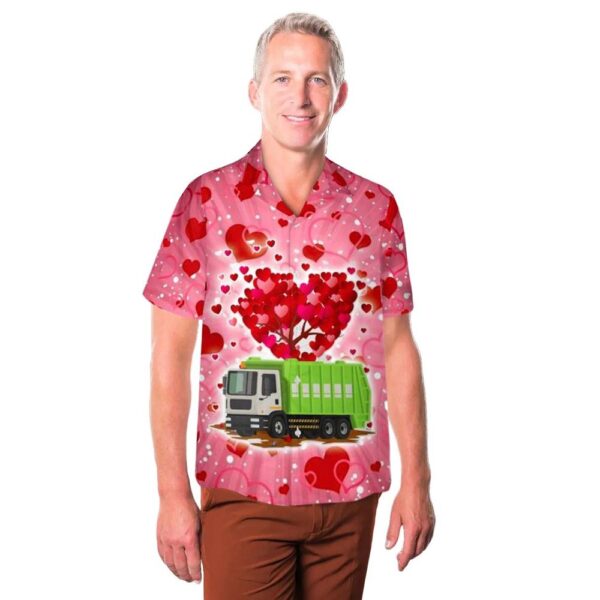 Garbage Truck Lover Heart Shape Garbage Truck Valentines Day Hawaiian Shirt Cheap Garbage Truck Lover Heart Shape Garbage Truck Valentines Day Hawaiian Shirt Cheap
