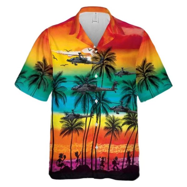 US Army Boeing AH-64E Apache Guardian Hawaiian Shirt For Men And Women