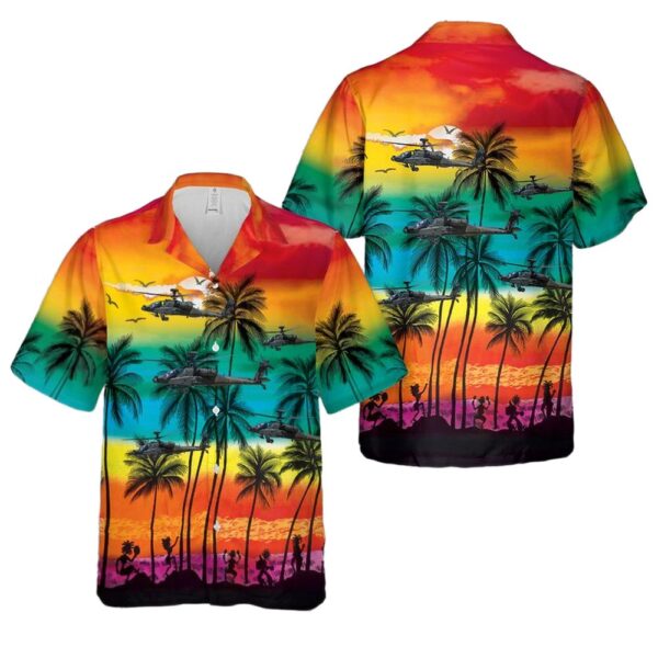 US Army Boeing AH-64E Apache Guardian Hawaiian Shirt For Men And Women