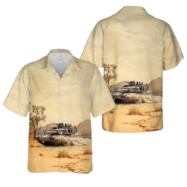 US Army M1A2 Abrams main battle tank Minnesota National Guard Aloha Hawaiian Shirt