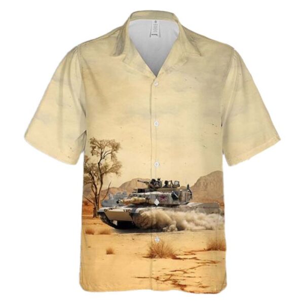US Army M1A2 Abrams main battle tank Minnesota National Guard Aloha Hawaiian Shirt
