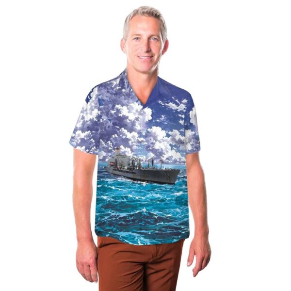 US Navy USNS Leroy Grumman (T-AO-195) Hawaiian Shirt Man
