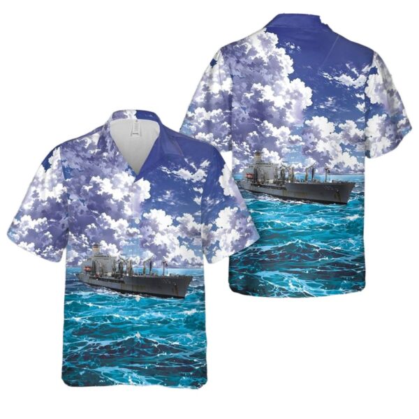 US Navy USNS Leroy Grumman (T-AO-195) Hawaiian Shirt Man