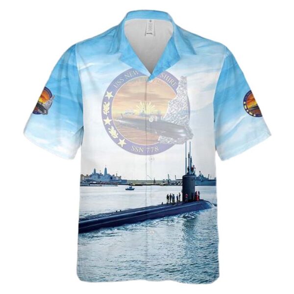 US Navy USS New Hampshire (SSN-778) Aloha Hawaiian Shirt
