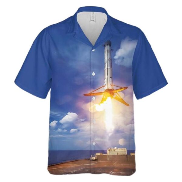 GPS III Space Vehicle 03 Mission Button Up Hawaiian Shirt