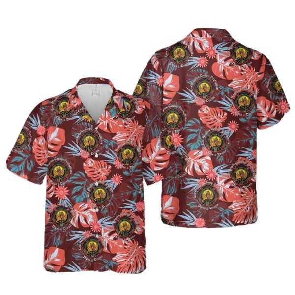 Placentia California Los Angeles County Firefighters Pipes and Drums Hawaiian Shirt Cheap