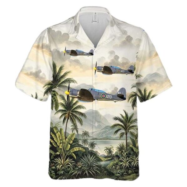 Royal Navy Historic Flight Hawker Sea Fury T20 G-RNHF – VX281 Button Up Hawaiian Shirt Royal Navy Historic Flight Hawker Sea Fury T20 G-RNHF – VX281 Button Up Hawaiian Shirt