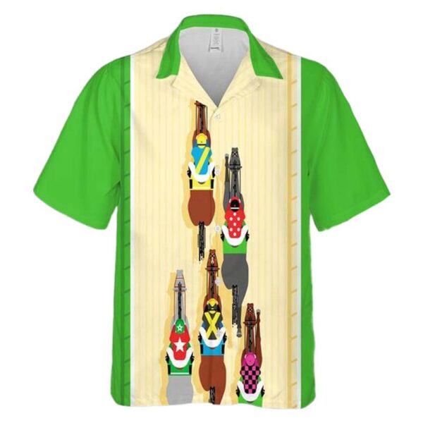 Six Racing Horses Competing Hawaiian Shirt Man Six Racing Horses Competing Hawaiian Shirt Man