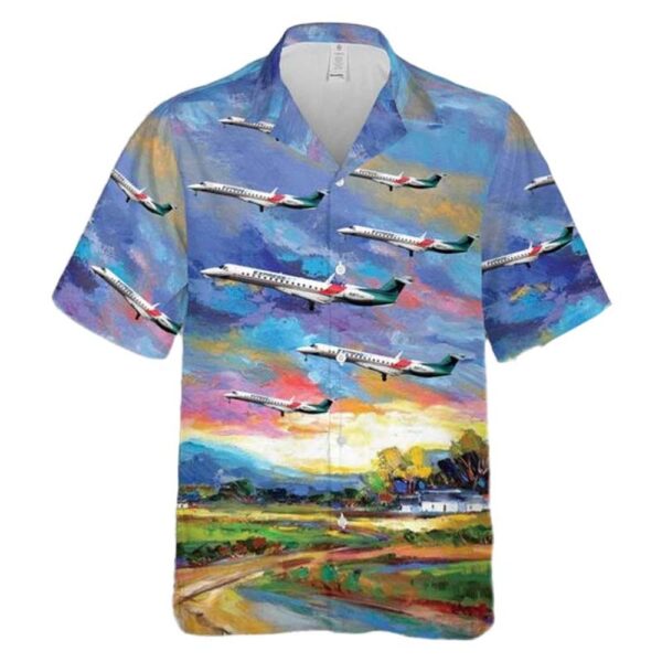 ExpressJet Airlines Embraer ERJ-145XR (EMB-145XR) Hawaiian Shirt Cheap ExpressJet Airlines Embraer ERJ-145XR (EMB-145XR) Hawaiian Shirt Cheap
