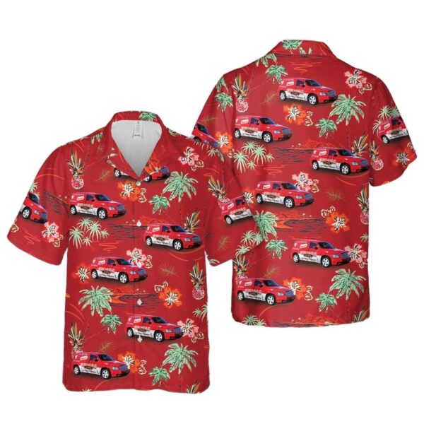 Firehouse Subs car Memphis TN Button Up Hawaiian Shirt Firehouse Subs car Memphis TN Button Up Hawaiian Shirt