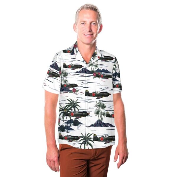 Mitsubishi J2M Raiden Jack Hawaiian Shirt Man Mitsubishi J2M Raiden Jack Hawaiian Shirt Man