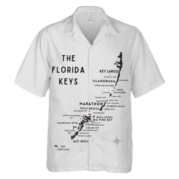 The Florida Keys Map Hawaiian Shirt For Men And Women The Florida Keys Map Hawaiian Shirt For Men And Women