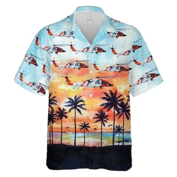 US Coast Guard Sikorsky MH-60T Jayhawk (S-70B-5) Hawaiian Shirt For Men And Women US Coast Guard Sikorsky MH-60T Jayhawk (S-70B-5) Hawaiian Shirt For Men And Women