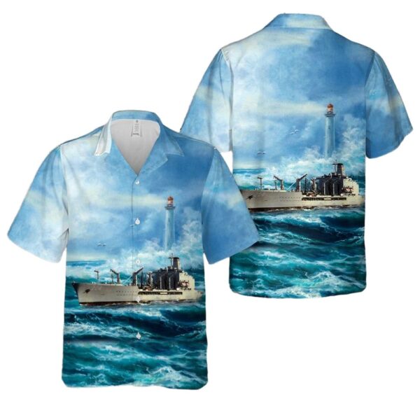 US Navy USNS Rappahannock (T-AO-204) Henry J Kaiser-class underway replenishment oile Aloha Hawaiian Shirt