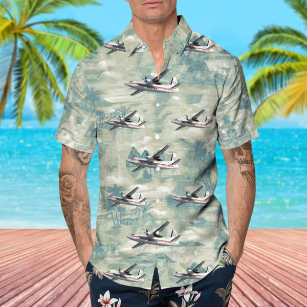 Fokker 50 Norwegian Air Shuttle Hawaiian Shirt