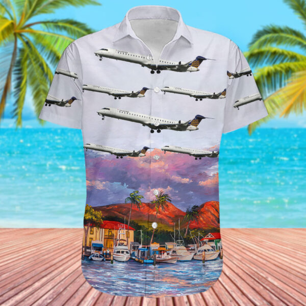 Bombardier CRJ-900LR Eurowings Hawaiian Shirt Bombardier CRJ-900LR Eurowings Hawaiian Shirt