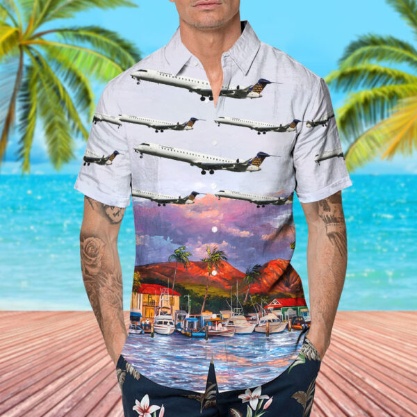 Bombardier CRJ-900LR Eurowings Hawaiian Shirt Bombardier CRJ-900LR Eurowings Hawaiian Shirt