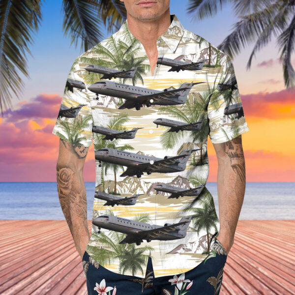 Bombardier CRJ-100ER Eurowings Hawaiian Shirt Bombardier CRJ-100ER Eurowings Hawaiian Shirt